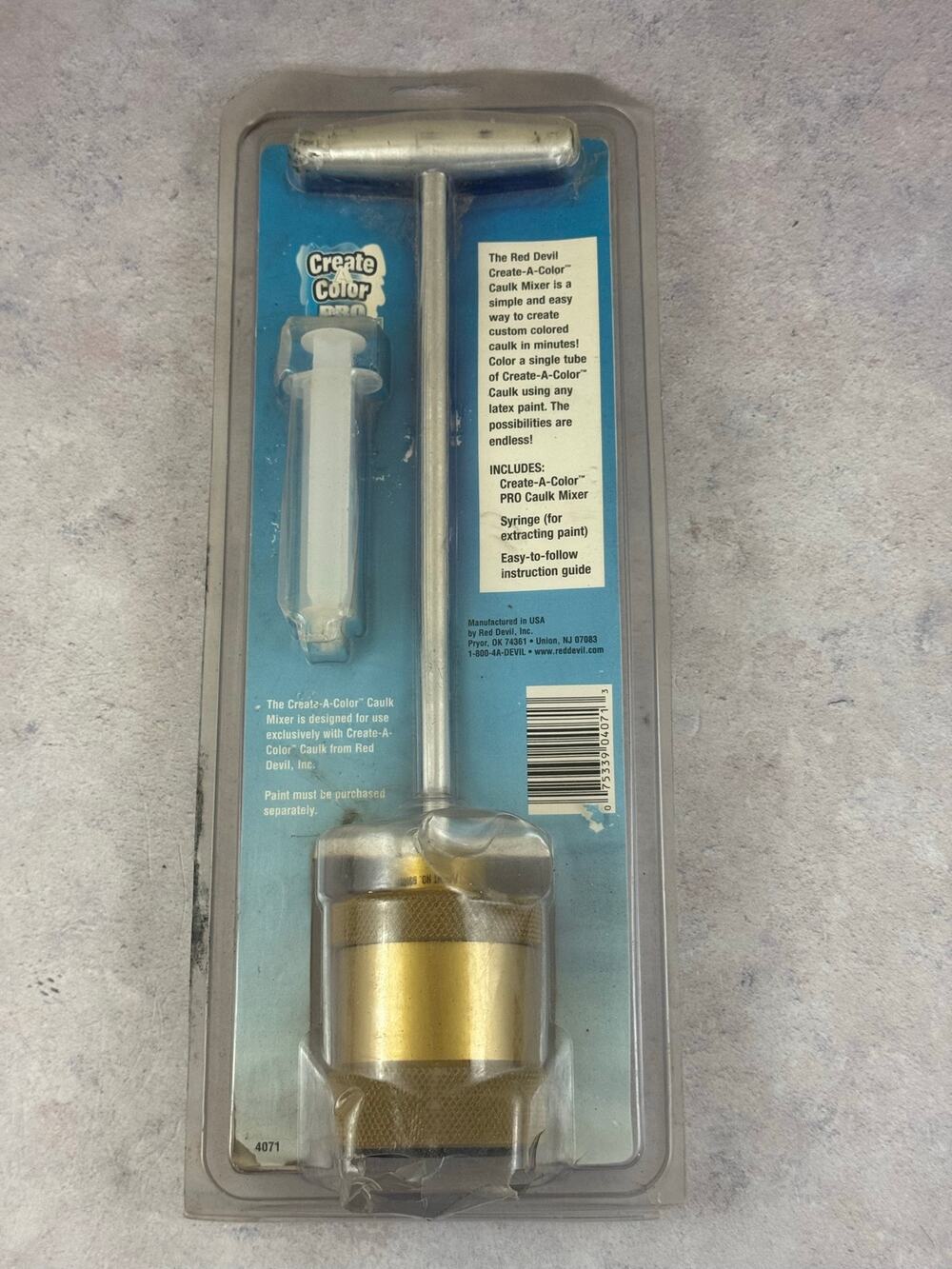 Red Devil 4071 Create-A-Color Die-Cast Aluminum Pro Caulk Mixer Gold